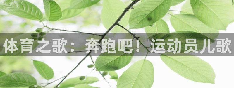 公海赌赌船官网下载开户：体育之歌：奔跑吧！运动员儿歌